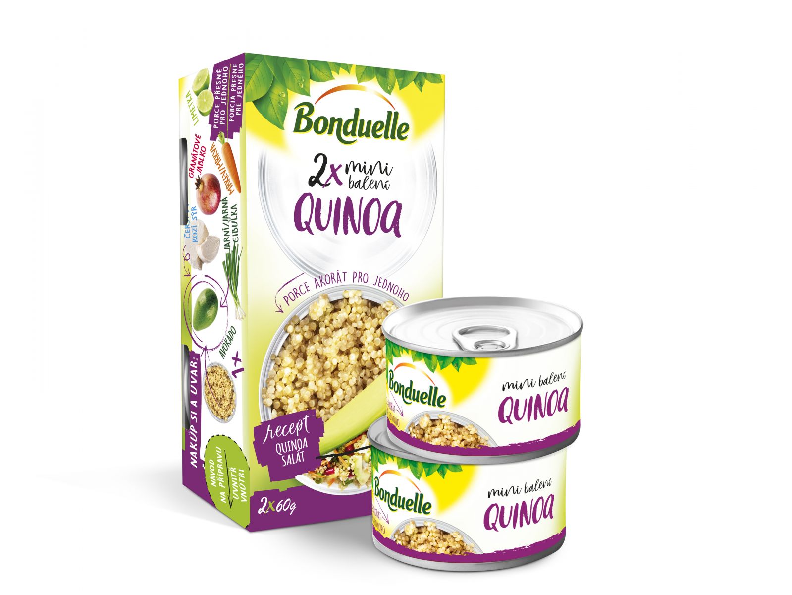 BONDUELLE OBAL 3D quinoa leva s plechovkami